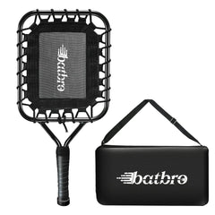 Batbro Baseball Fly Ball Racket Fungo Racket with Sturdy Construction & Non-Slip Grip Pop Fly Racket Baseball & Softball Accessories for Coaches and Parents (Black)