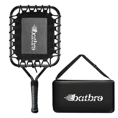Batbro Baseball Fly Ball Racket Fungo Racket with Sturdy Construction & Non-Slip Grip Pop Fly Racket Baseball & Softball Accessories for Coaches and Parents (Black)