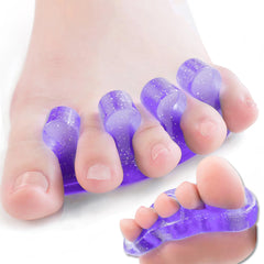 DR. JK- ToePal Gel Toe Separator 2 Pairs Violet Toe Spacers Toe Straightener Hammer Toe Straightener Toe Spreader Toe Stretcher Toe Corrector for Women and Men Bunion Corrector